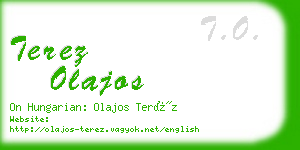 terez olajos business card